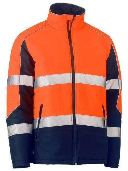 Bisley Taped Two Tone Hi Vis Puffer Jacket BJ6829T Metro Workwear.